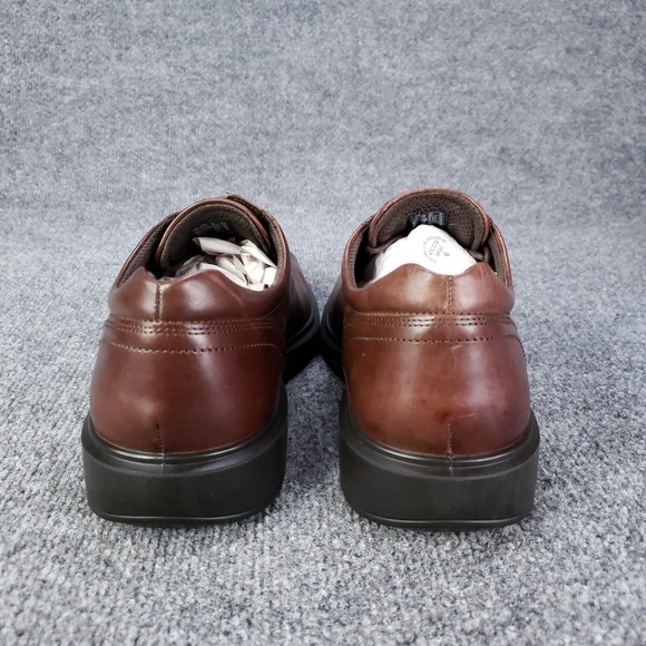 Ecco Helsinki 2 Shoes Mens Sz 9 Brown Leather Oxford Dress Bike Toe Derby *READ* - Picture 5 of 16